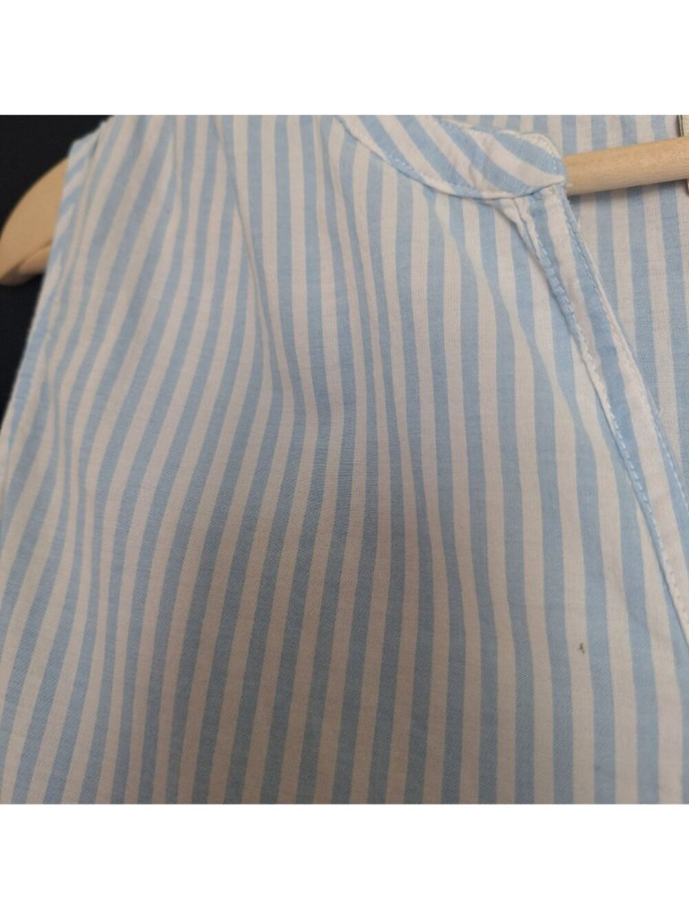 💙 St. John's Bay Striped Eyelet Border Shirt Dress Size 2X Cotton Preppy Cottag - Picture 6 of 8
